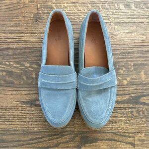 Universal Thread Light Blue Suede Loafer Shoe